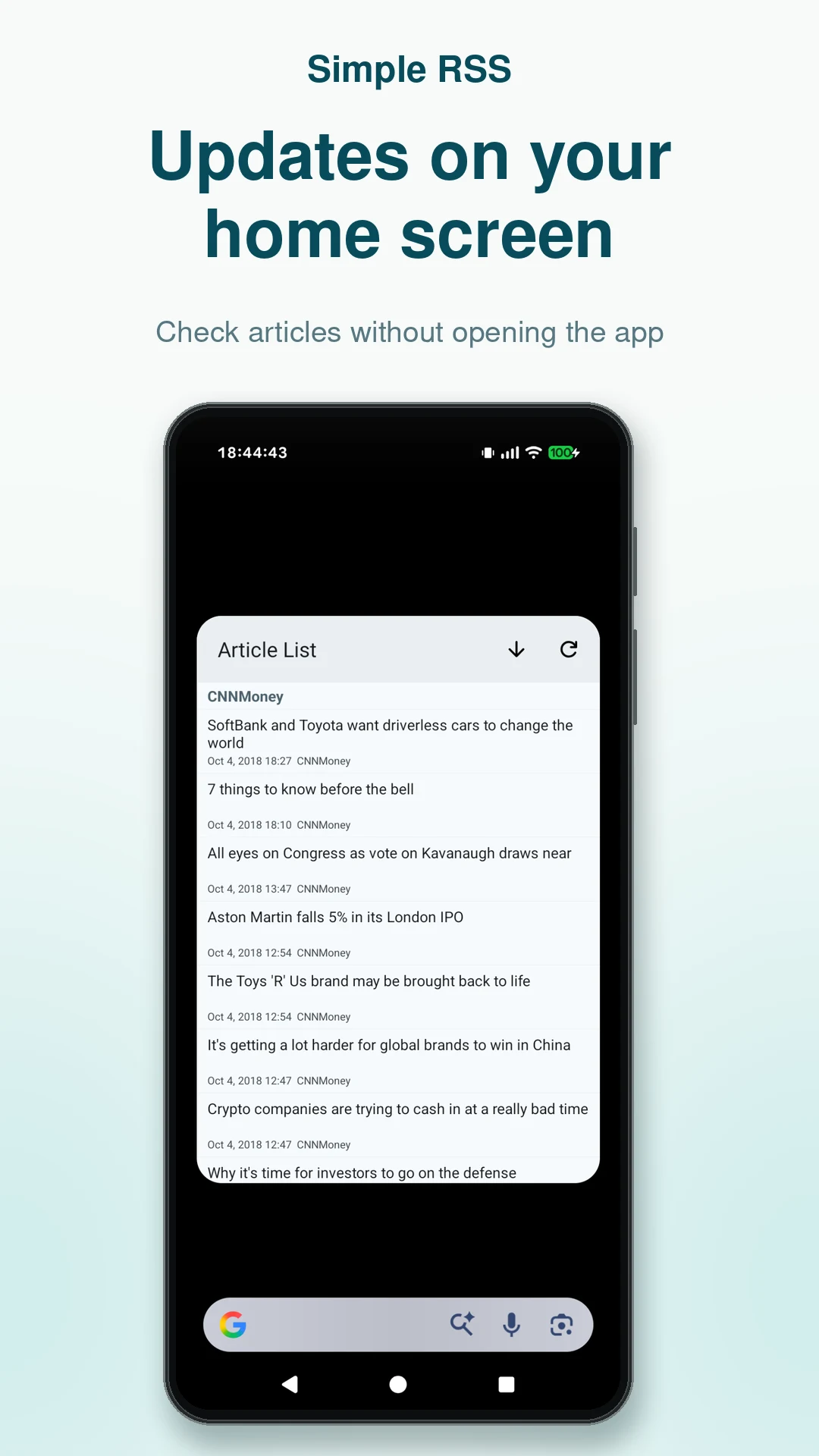 Simple RSS (RSS Reader) screenshot
