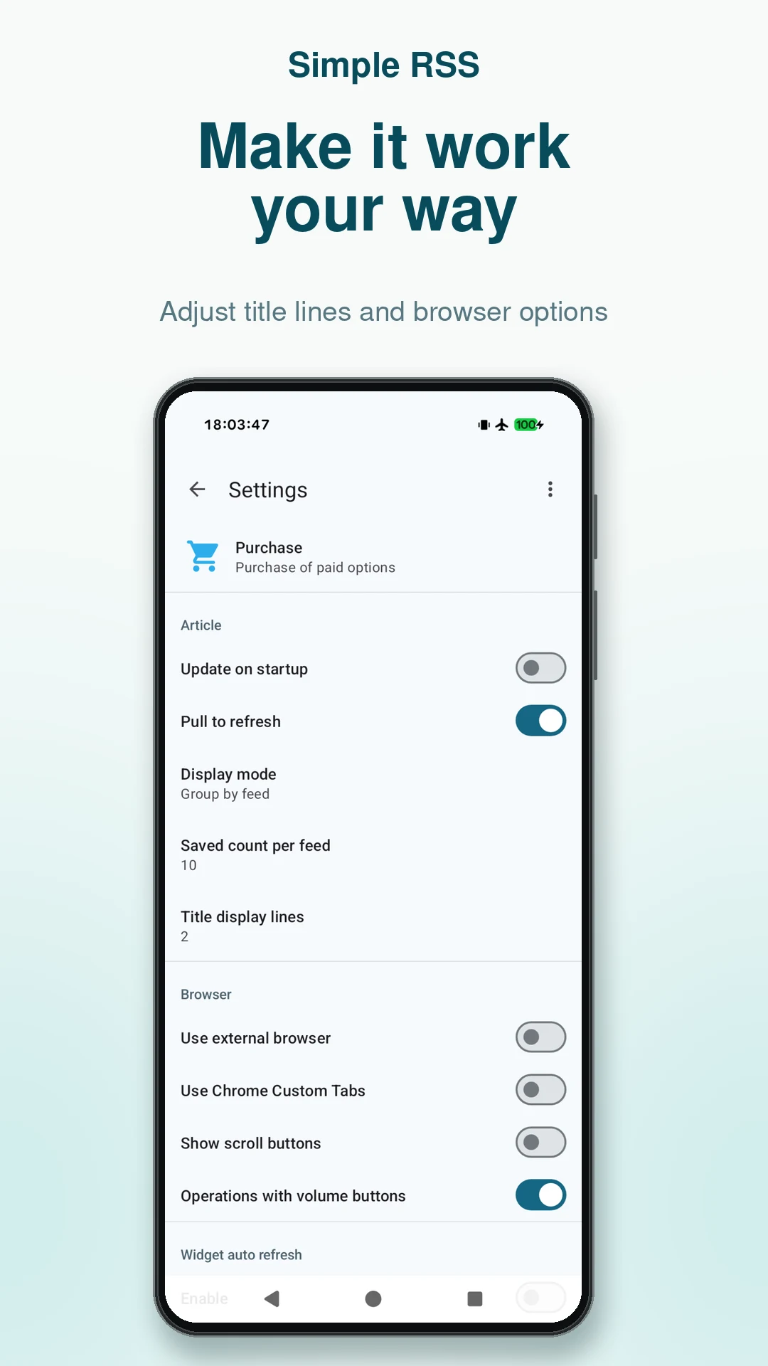 Simple RSS (RSS Reader) screenshot